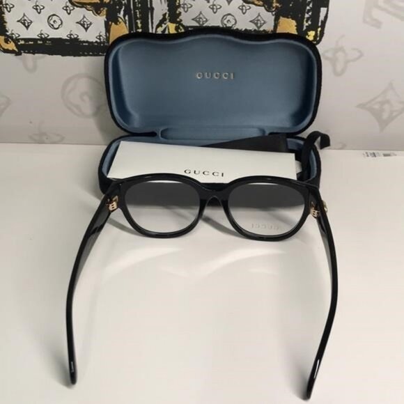 New Authentic Gucci Black Oversized Glasses GG1411O 004 - Picture 12 of 13